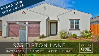 Patterson Homes For Rent in Modesto area: NEW 4 bed, 2 bath home by Valley ONE Property Management
