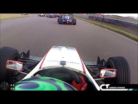 BARC Winter Series Race 2 from Rockingham, lap 1, wet, greasy and crowded