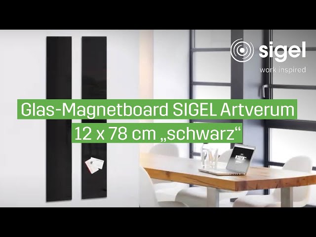 Video teaser for Glas-Magnetboard artverum® 12 x 78 cm schwarz - GL100
