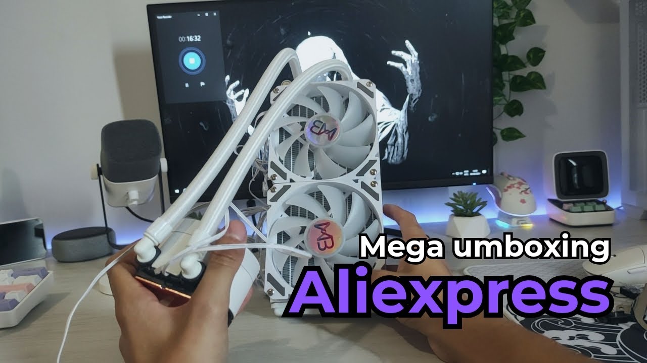 Mega umboxing Aliexpress (Water cooler, cabo sleeved, lampada inteligente...) - Kamikazz