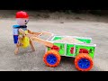 How To Make Mini ROBOT MATCHBOX Wagon Cart DC Motor Project Ideas
