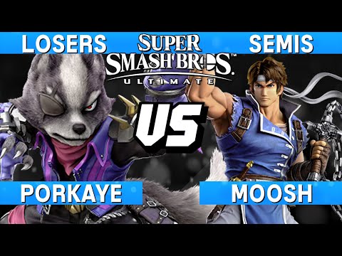 Smash Ultimate Tournament Losers Semis - Porkaye (Wolf) vs Moosh (Richter) - S@LT 198