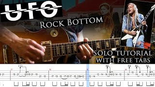 UFO - Rock Bottom guitar solo lesson (with tablatures and backing tracks)