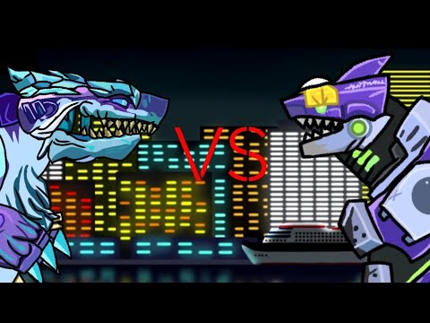 Shin Sharkjira vs Mecha Sharkjira|Hungry shark Animation