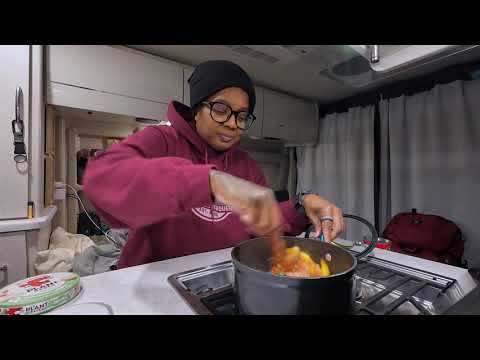Nomad Cooking|Making *Hearty Soup On A Freezing Cold Winter Night In My Van|Round 1 