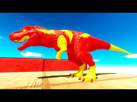 FLASH T-REX + FPS AVATAR DANGEROUS DEATH RUN - Animal Revolt Battle Simulator