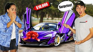 Richest kid in America Surprising My MOM With A $10,000 CAR WRAP **I Made Her McLaren PURPLE**
