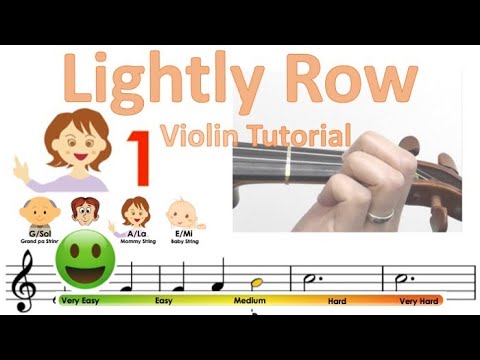 Lightly Row | Suzuki Violin book 1 | Notes & finger pattern tutorial on violin | HTP TV