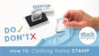 How to: Clothing Name Stamp