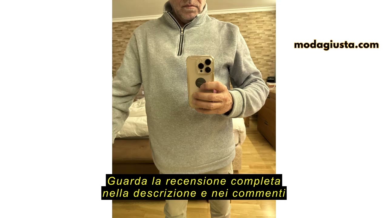 Recensione del WINKEEY Felpa Uomo Senza Cappuccio con 1/4 Zip Felpe Maniche Lunghe e Collo Alto Magl