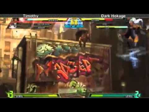 5-27-11 Timothy (Haggar/Spencer/Doom) vs Dark Hokage (Storm/Zero/Tron) Ft5 - MvC3