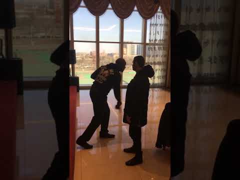 Evander Holyfield and Konstantin Trishin