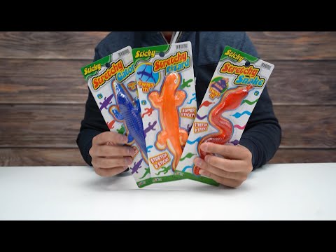Sticky Stretchy Fun Animals Alligator, Snake, Lizard Unboxing and Review