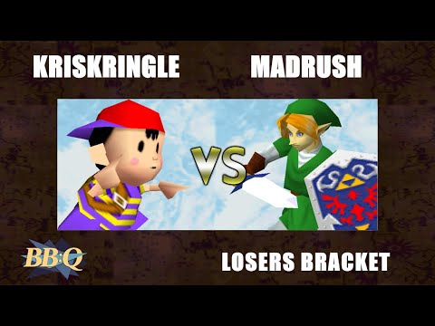 BBQ - KrisKringle (Ness) Vs. Madrush (Link, Kirby) Super Smash Bros Losers Bracket - SSB64