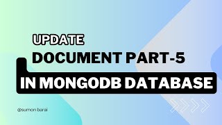 update document in mongodb database part 5