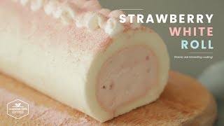 딸기 초콜릿 화이트 롤케이크 만들기 : Strawberry Chocolate White Roll Cake Recipe - Cooking tree 쿠킹트리*Cooking ASMR