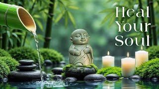 Libera el estrés y relájate al instante con sonidos naturales de agua de bambú y piano suave 🌿🎹