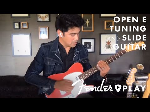 Open E Tuning using ZZ Top Slide Guitar (LIVE) | Guitar Tuning | Fender Play