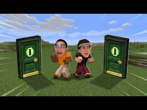 ENCONTRAMOS PORTAS SECRETAS NO MEIO DO NADA DO MINECRAFT! (entramos?)