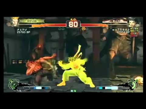SSF4 AE: Chekeji (Guile) vs Haitani (Makoto) - wa75842