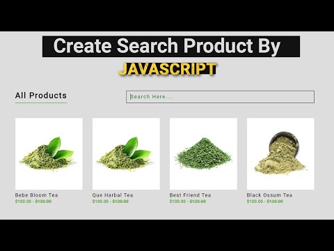 Create Search Bar Or Filter By Javascript With Source Code