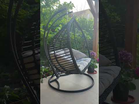 Дабл смугастий преміум #качеля #ротанг