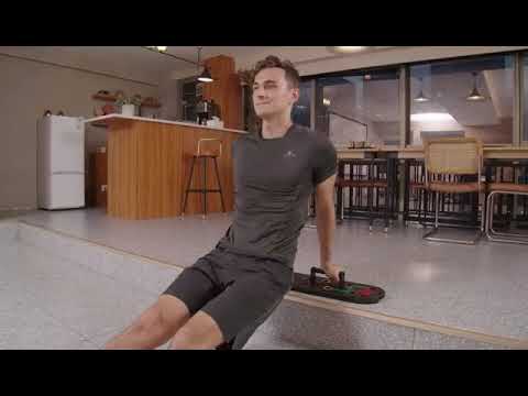 HARISON Foldable Push-up Board with Counter and Resistance Bands Product Video (HR-424)