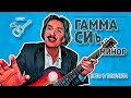 Гамма Си бемоль минор на гитаре