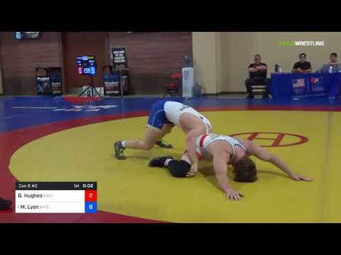 2018 Marine Corps US Open/UWW Junior Freestyle 86 Con 8 #2 - Barrett Hughes (CWC-TMWC) Vs. Max Lyo