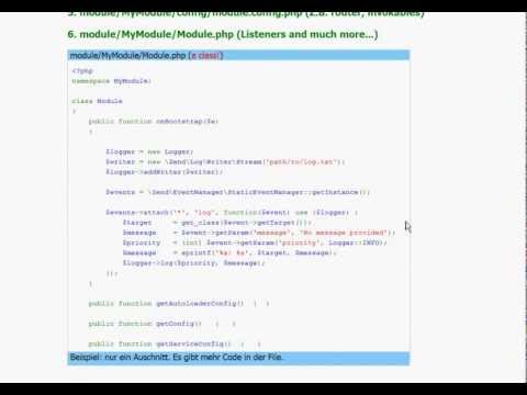 ZF2 Zend Konfigurationsdateien. Umstieg von ZF1 auf ZF2 (Anfänger)
