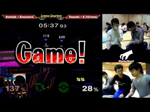 MasterHand 20 Doubles Finals - Rudolph + Kounotori(Blue) vs. Nanashi + K.F(Green)