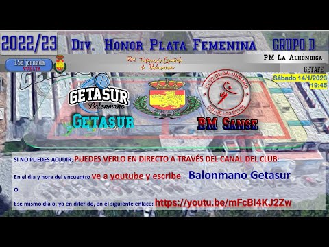 15ªJ DHPF 22/23: Getasur vs Sanse