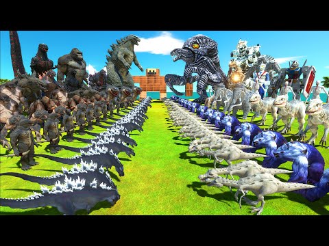 Dark Monster War - Team Dark GODZILLA 2014 x KONG VS Team White ORGA x MECHAGODZILLA 2021