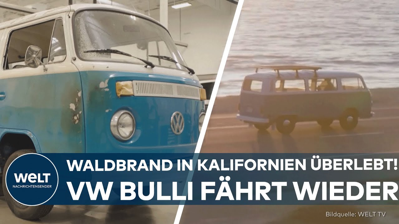 KALIFORNIEN: 50 Jahre alter VW-Bulli übersteht verheerende Waldbrände – Jetzt strahlt er wie neu!
