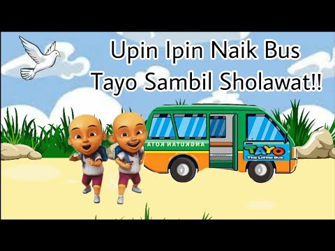 Upin Ipin Jadi Supir Bis Malam Telolet , Ipin Senang !  GTA Lucu Sambil Sholawat !!!