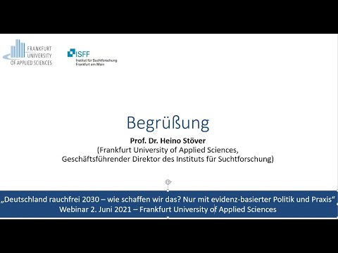 Deutschland rauchfrei 2030 – Teil 1 – Heino Stöver