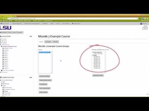 Moodle 3: Creating Groups