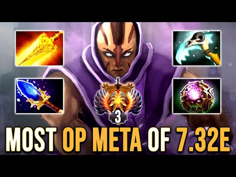 MOST OP BUILD of 7.32e PATCH - 13k MMR Carry Anti-Mage RADIANCE First Item
