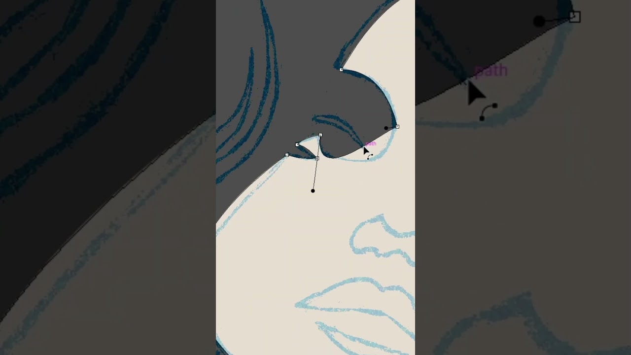 Stylized Woman Portrait, ep. 2 #vectorart #silhouette #вектор