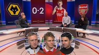 MOTD Wolves vs Arsenal 0-2 Ian Wright Praises Martin Odegaard & Arsenal's Performance | All Reaction