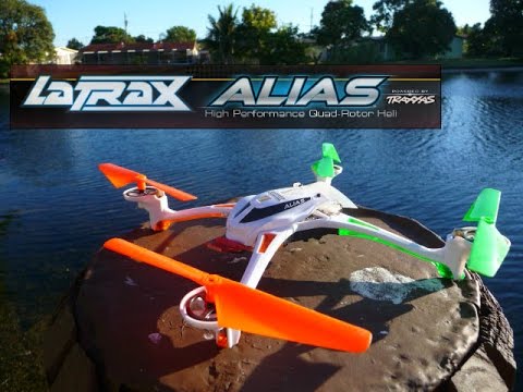 Quadcopter fun and flight over water, latrax Alias.