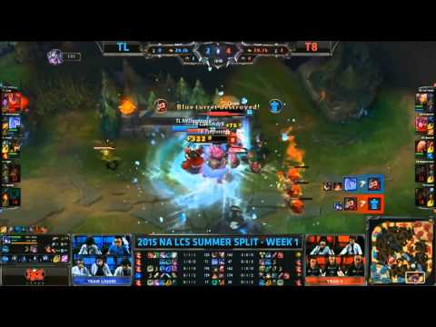 T8 Calitrlolz Irelia TP Homeguard Engage Teamfight Doublekill  - TL vs T8