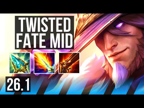 TWISTED FATE vs AKALI (MID) | Good KDA: 7/1/8 | KR Master | 26.1