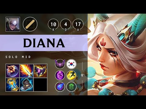 Diana Mid vs Azir: Unstoppable - KR Master Patch 14.22