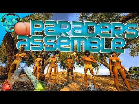 Nerd Paraders ASSEMBLE - The Tribe Arrives at our Base Spot! ARK: Survival Evolved Ragnarok PVP E3