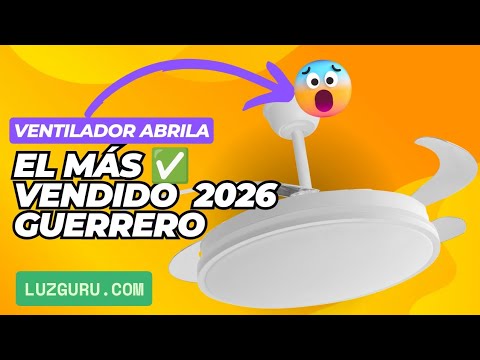 Vídeo de Guerrero Ventilador de Techo DC Blanco y Aspas Retráctiles Fabrilamp / Abrila