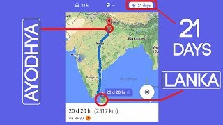 Shocking Ramayan Proof | Google Maps  | Ramayan Calculations of Rama&#39;s Route | 20 Days Diwali