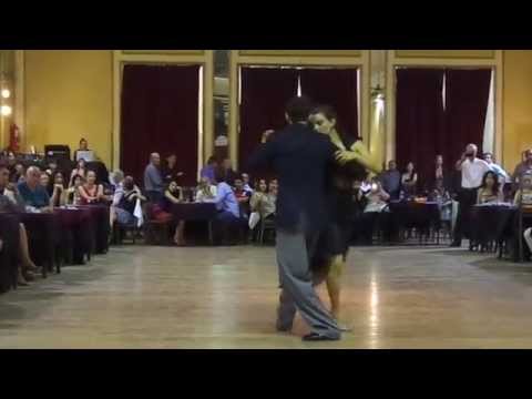  Anabela Brogioli  and  David Alejandro Palo  are  dancing  to  the  tango  "  Dónde estás  "  by  Osvaldo Pugliese