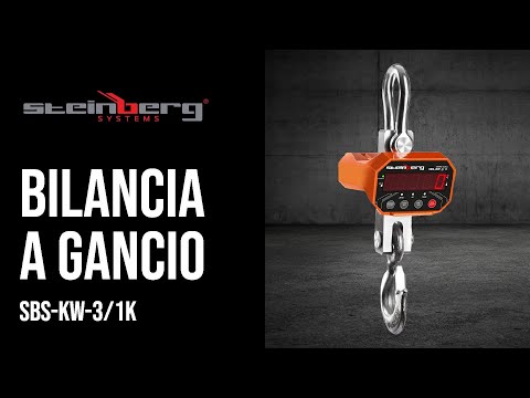 Video - Bilancia da gru - 3000 kg / 1 kg - LED - Digitale - Telecomando 20 m