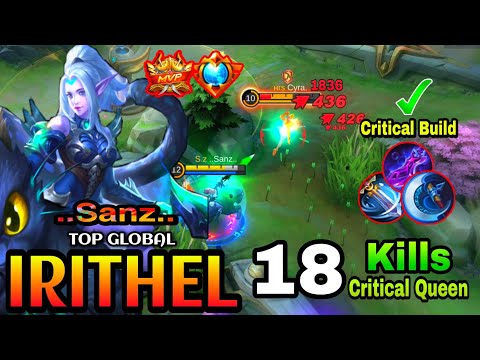 Irithel Full Damage Build Critical Queen |Irithel Gameplay| |Best Build| |Top Global| By:.Sanz.-MLBB